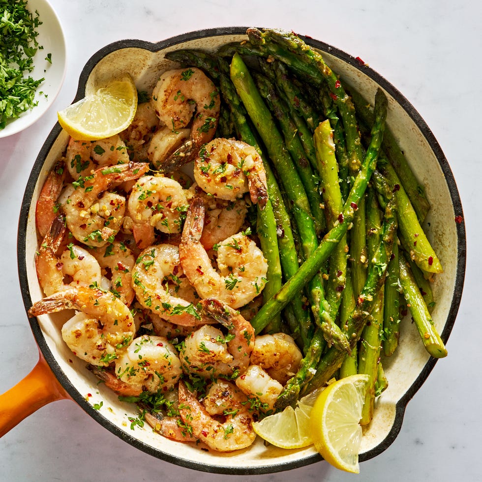 Garlic Butter Shrimp with Asparagus